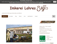 Tablet Screenshot of imkerei-lahres.de